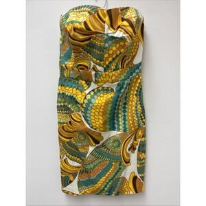 Trina Turk Cora Pisces Strapless Dress Banana Republic collab pop art floral 4P